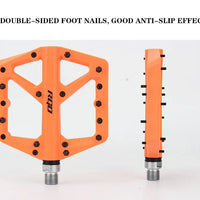 RGO Bicycle Pedals Mtb Nylon Platform Footrest Flat Mountain Bike Paddle Grip Pedalen Bearings Footboards Cycling Foot Hold