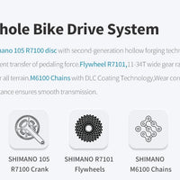 SAVA HAWKEYE Carbon Road Bike with SHIMAN0 105 7120 Kit T800 Carbon Road Bike Race Bike Aluminum Wheels