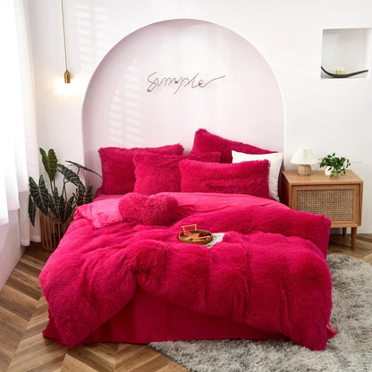 Luxurious Tie-Dyed Plush Flannel Bedding Set - MANDOTOS