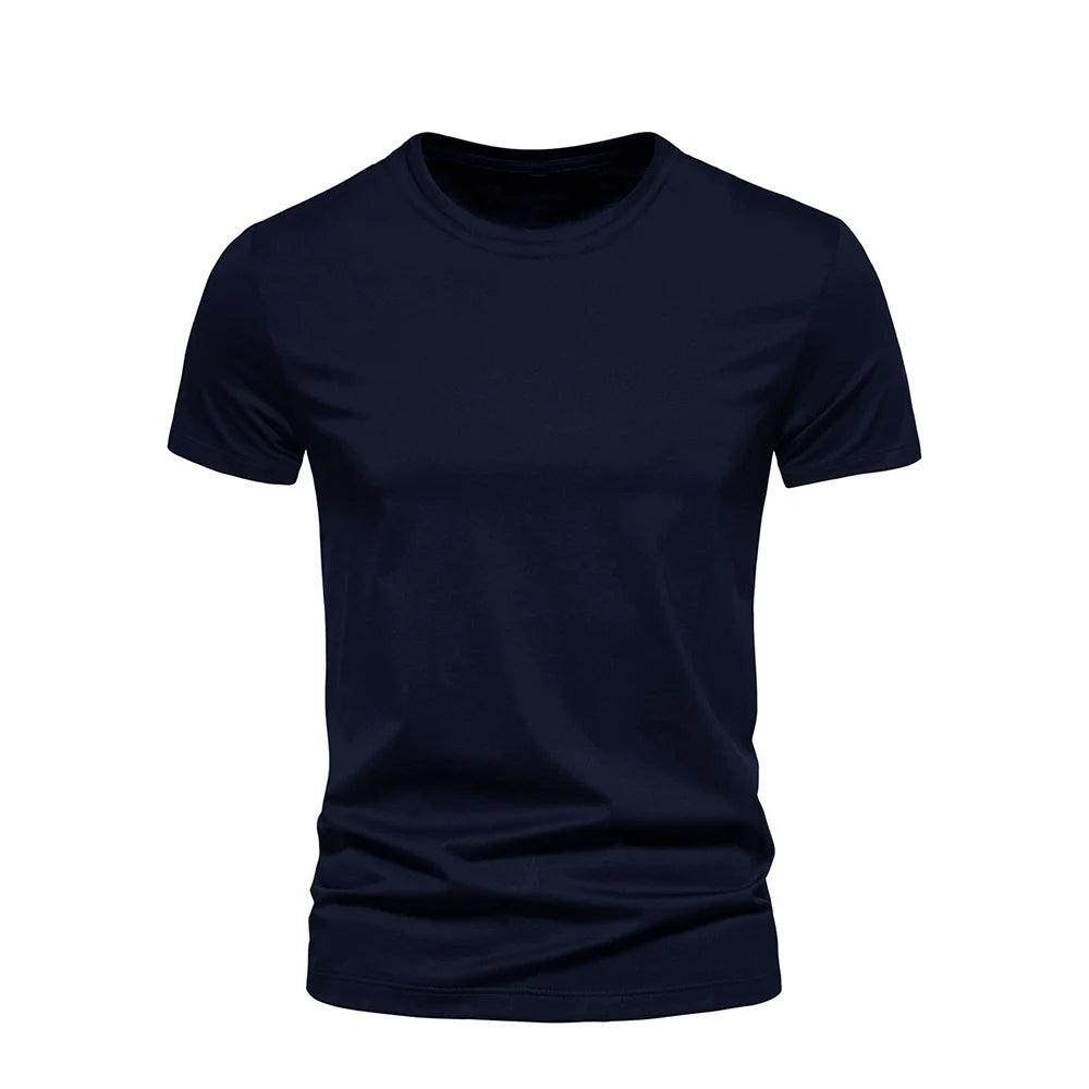 Cotton T Shirts men Five Half Sleeve Women Summer T-shirt Loose Short-sleeved Casual Basic Shirt O Neck Solid Color Oversize - MANDOTOS
