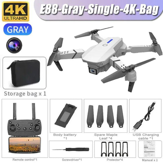 E99 Pro Drone Quadcopter Remote Control Handle Four Axis Aircraft HD 6K Photography UAV Altitude Fixation Helicopter Toys - MANDOTOS