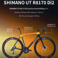 SAVA AEROX SLR8 Full Carbon Fiber Racing Grade Road Bike E-Shift Road Bike with SHIMAN0 ULTEGRA 8170 Di2 Kit UCI+CE Approved