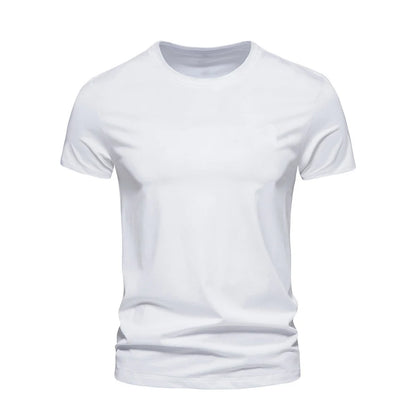 Cotton T Shirts men Five Half Sleeve Women Summer T-shirt Loose Short-sleeved Casual Basic Shirt O Neck Solid Color Oversize - MANDOTOS