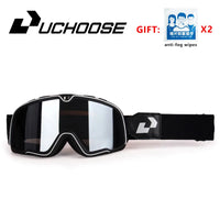 Retro Bicycles Goggles Ski Glasses Sunglasses ATV Goggles Non-slip Belt AntiUV Cafe Racer Chopper Cycling Racing Free shipping