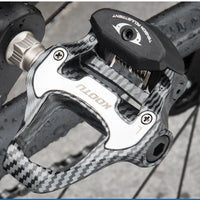 Road Bike Clipless Pedals Carbon Clip-On Pedals With Sealed Bearings Works With KEO And Shimano SPD System Locking Pedals
