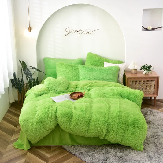 Luxurious Tie-Dyed Plush Flannel Bedding Set - MANDOTOS
