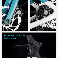 SAVA HAWKEYE Carbon Road Bike with SHIMAN0 105 7120 Kit T800 Carbon Road Bike Race Bike Aluminum Wheels