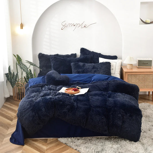 Luxurious Tie-Dyed Plush Flannel Bedding Set - MANDOTOS