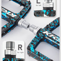 Bike Pedals 9/16 Inch Mountain Bike Pedal Premium Road Bike Pedals Wide Paltform and Lightweight Aluminum Bicycle Pedals
