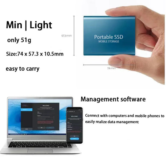 1.8" disco duro externo USB 3.0 Type C ssd external hard drive 500GB 1TB 2TB for laptops Desktop - MANDOTOS