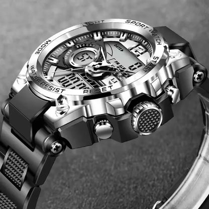 LIGE Men Military Watch Digital 50m Waterproof Wristwatch LED Quartz Clock Sport Watch Male Big Watches Men Relogios Masculino - MANDOTOS