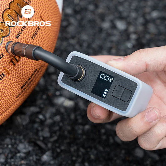 ROCKBROS Portable Mini Electric Bicycle Pump 120PSI Type-C Bike Tire Air Inflator Pump MTB Road AV FV Valve Cycling Pump - MANDOTOS