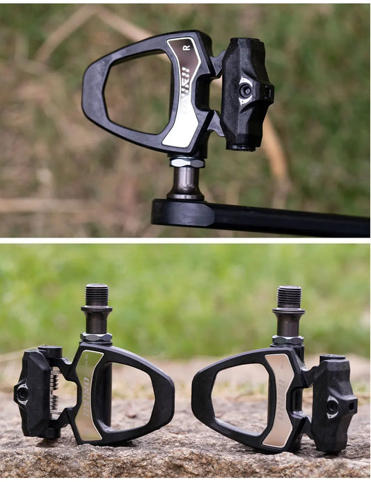 ONIRII PD-06 Road Bike Carbon Lock Pedals Bicycle SPD Self-Locking Steel/Titanium 6 Degree Pedal with Locking Plate for Road NEW