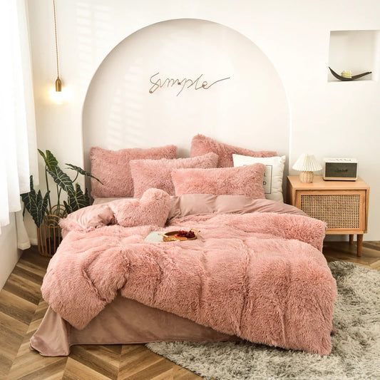 Luxurious Tie-Dyed Plush Flannel Bedding Set - MANDOTOS