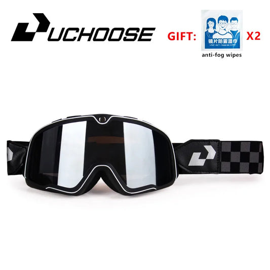 Retro Bicycles Goggles Ski Glasses Sunglasses ATV Goggles Non-slip Belt AntiUV Cafe Racer Chopper Cycling Racing Free shipping