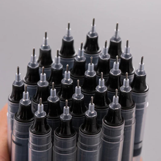 10Pcs/set High Quality Needle Type Gel Pens Straight Liquid Ballpoint Pen Kawaii Stationery School Office Supplies Writing - MANDOTOS