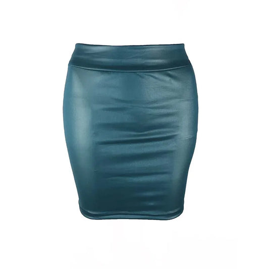 Black Slim Imitation Leather Pencil Mini Skirt High Waist Sexy Fashion Korean Short Skirts Women Wholesale Summer Sweet - MANDOTOS