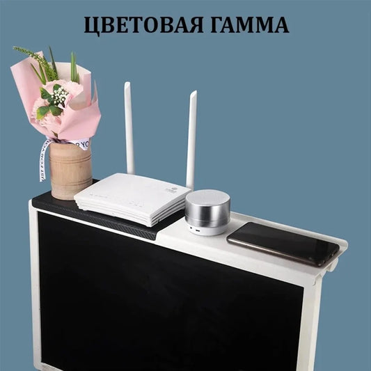 1PC Hot Selling Computer and TV Screen Storage Rack Wireless Router Set-top Box Rack No Perforated Storage Bracket Divine Tool - MANDOTOS