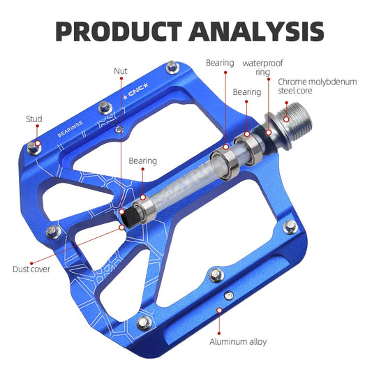 3 Sealed Bearing Bike Pedals Ultralight Pedal Anti-slip CNC BMX MTB Road Bike Pedal Outdoor Cycling Mountain Bicycle Pedals