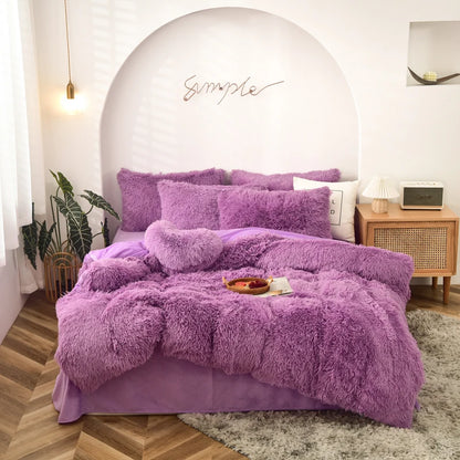 Luxurious Tie-Dyed Plush Flannel Bedding Set - MANDOTOS