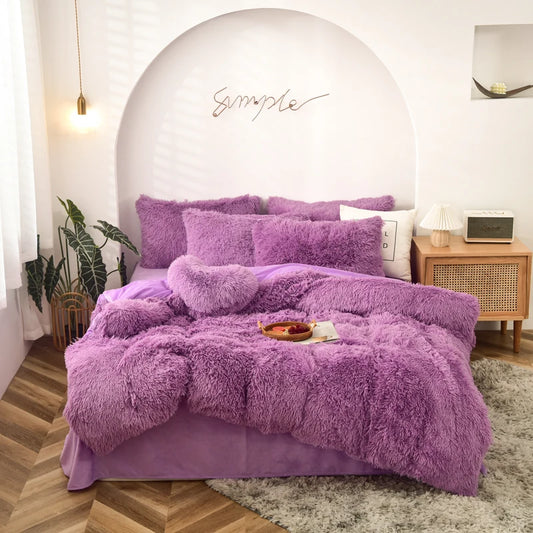 Luxurious Tie-Dyed Plush Flannel Bedding Set - MANDOTOS