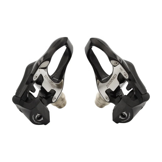 ZOYOSPORTS Road Bike Pedals Lightweight Clipless Bicycle Pedals with Cleats Set Compatible with SPD-SL System