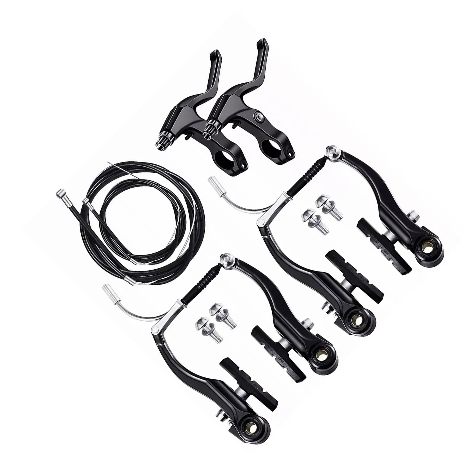 Bike Front Rear V Brakes Front Rear Caliper Set Brake Cycling Kit for MTB BMX Folding Road Mountain Bicycle Bikes Brake Set
