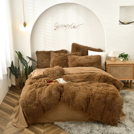 Luxurious Tie-Dyed Plush Flannel Bedding Set - MANDOTOS