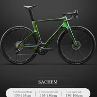 2025 New Ultra-Light Carbon Fiber Road Bike Fast Racing Bicycle with Hydraulic Disc Brakes 16/24-Speed Gear Shift Drop Handlebar