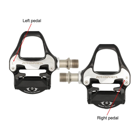 ZOYOSPORTS Road Bike Pedals Lightweight Clipless Bicycle Pedals with Cleats Set Compatible with SPD-SL System
