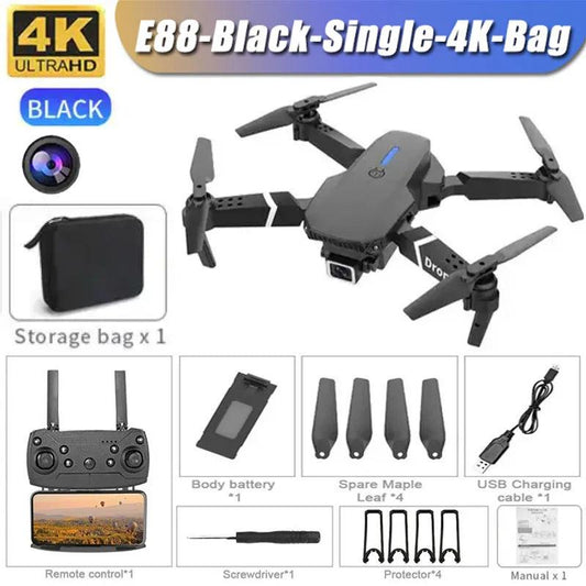 E99 Pro Drone Quadcopter Remote Control Handle Four Axis Aircraft HD 6K Photography UAV Altitude Fixation Helicopter Toys - MANDOTOS