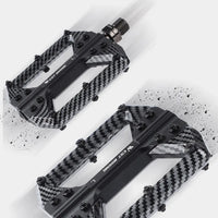 WEST BIKING MTB Integrated Pedals 3 Bearing Ultralight Flat Pedals Aluminum Alloy Nylon Carbon Fiber Coating Specialized Pedals