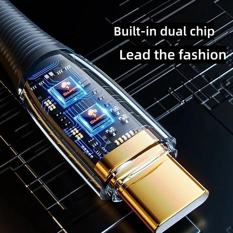 120W USB To Type C Cable Super Fast Charging Data Cord for Xiaomi 12, Samsung S23, and Huawei by ILEPO.