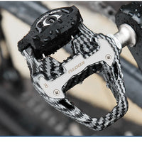 Road Bike Clipless Pedals Carbon Clip-On Pedals With Sealed Bearings Works With KEO And Shimano SPD System Locking Pedals