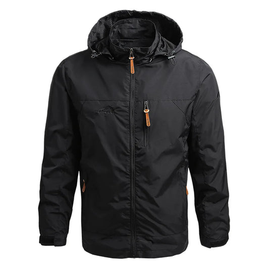 Windbreaker Men Tactical Jacket Waterproof Outdoor Hooded Coat Sports Military European Size S-5XL Field Climbing Thin Outwear - MANDOTOS