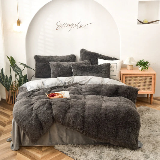 Luxurious Tie-Dyed Plush Flannel Bedding Set - MANDOTOS