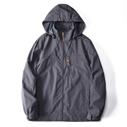 Windbreaker Men Tactical Jacket Waterproof Outdoor Hooded Coat Sports Military European Size S-5XL Field Climbing Thin Outwear - MANDOTOS