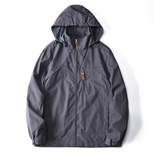 Windbreaker Men Tactical Jacket Waterproof Outdoor Hooded Coat Sports Military European Size S-5XL Field Climbing Thin Outwear - MANDOTOS