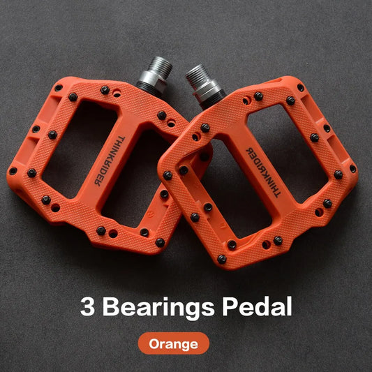 ThinkRider Flat Bike Pedals MTB Road 3 Sealed Bearings Bicycle Pedals Mountain Pedals Wide Platform Bicicleta Accessories