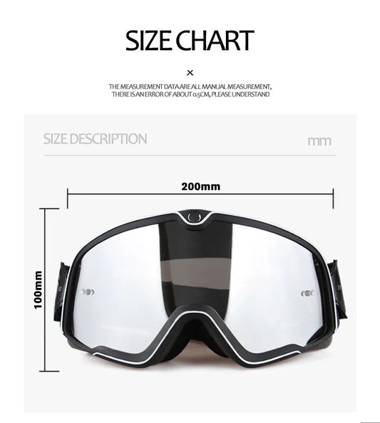 Retro Bicycles Goggles Ski Glasses Sunglasses ATV Goggles Non-slip Belt AntiUV Cafe Racer Chopper Cycling Racing Free shipping