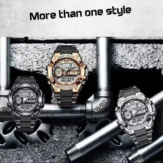 LIGE Men Military Watch Digital 50m Waterproof Wristwatch LED Quartz Clock Sport Watch Male Big Watches Men Relogios Masculino - MANDOTOS