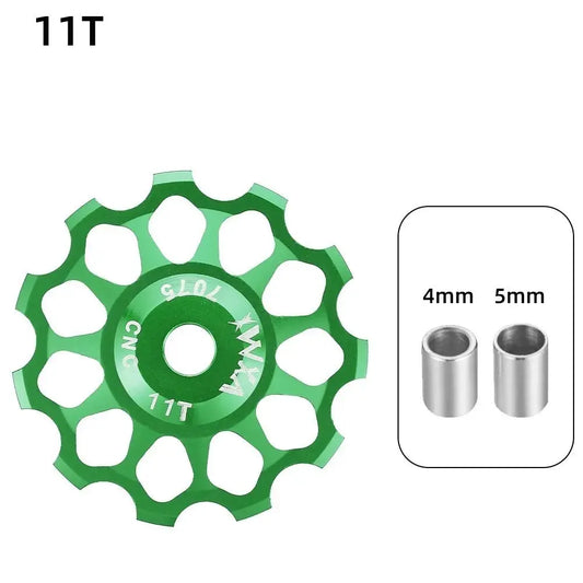 Ceramic Bicycle Guide Wheel, Rear Derailleur, Bearing Axis Adapter, Bike Guide Roller, Jockey Wheel, 10T-17T