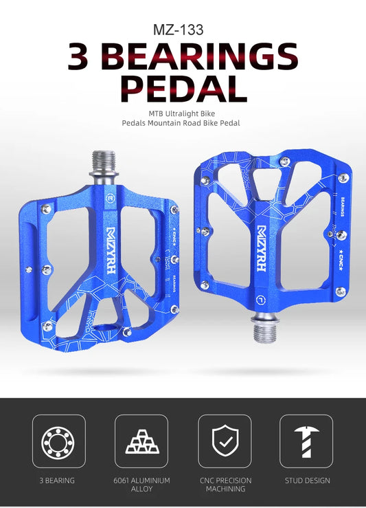 3 Sealed Bearing Bike Pedals Ultralight Pedal Anti-slip CNC BMX MTB Road Bike Pedal Outdoor Cycling Mountain Bicycle Pedals