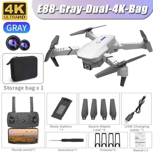 E99 Pro Drone Quadcopter Remote Control Handle Four Axis Aircraft HD 6K Photography UAV Altitude Fixation Helicopter Toys - MANDOTOS