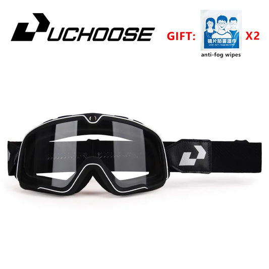 Retro Bicycles Goggles Ski Glasses Sunglasses ATV Goggles Non-slip Belt AntiUV Cafe Racer Chopper Cycling Racing Free shipping