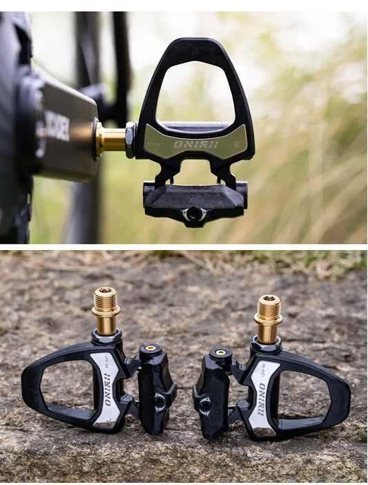 ONIRII PD-06 Road Bike Carbon Lock Pedals Bicycle SPD Self-Locking Steel/Titanium 6 Degree Pedal with Locking Plate for Road NEW