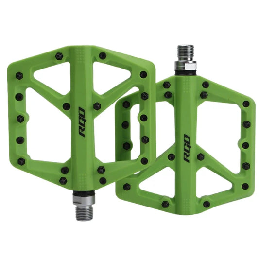 RGO Bicycle Pedals Mtb Nylon Platform Footrest Flat Mountain Bike Paddle Grip Pedalen Bearings Footboards Cycling Foot Hold