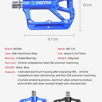 3 Sealed Bearing Bike Pedals Ultralight Pedal Anti-slip CNC BMX MTB Road Bike Pedal Outdoor Cycling Mountain Bicycle Pedals