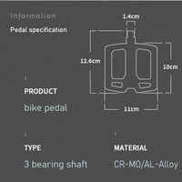 Bike Pedals 9/16 Inch Mountain Bike Pedal Premium Road Bike Pedals Wide Paltform and Lightweight Aluminum Bicycle Pedals