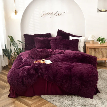 Luxurious Tie-Dyed Plush Flannel Bedding Set - MANDOTOS